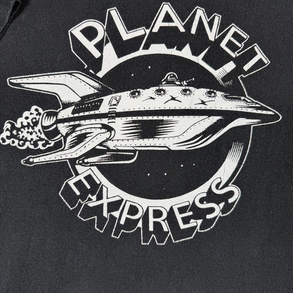Vintage Futurama Planet Express Graphic T Shirt Men's XL Black Short Sleeve - Picture 4 of 7